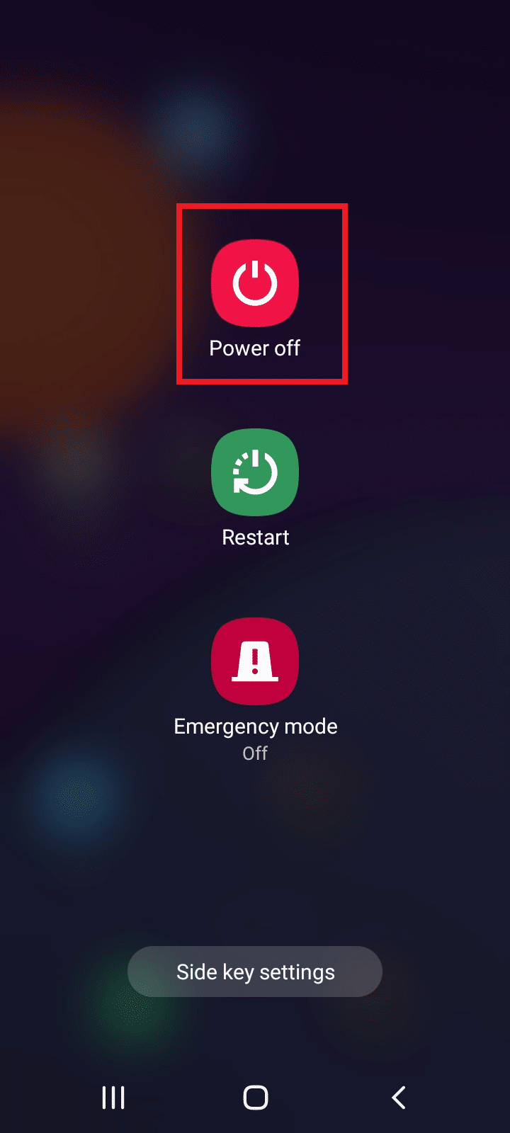 Desligue e ligue seu telefone