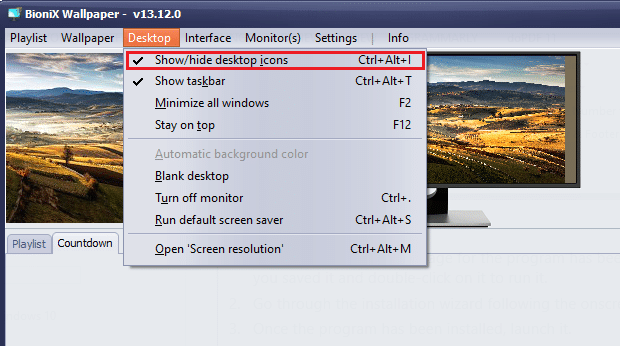 Menyembunyikan ikon desktop juga dimungkinkan menggunakan BoniX. Cara Mengatur GIF sebagai Wallpaper di Windows 10