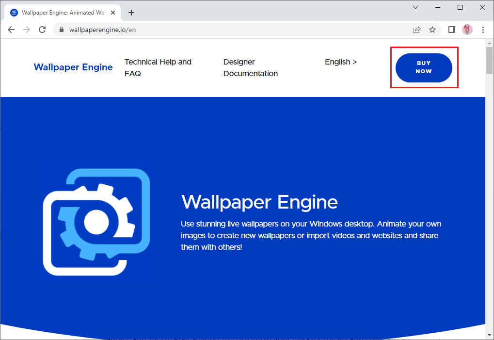 Arahkan ke Mesin Pembelian Wallpaper resmi dan klik tombol BELI SEKARANG. Cara Mengatur GIF sebagai Wallpaper di Windows 10
