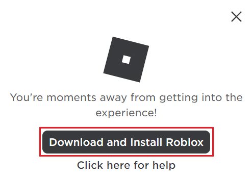 다운로드를 클릭하고 Roblox를 설치하십시오