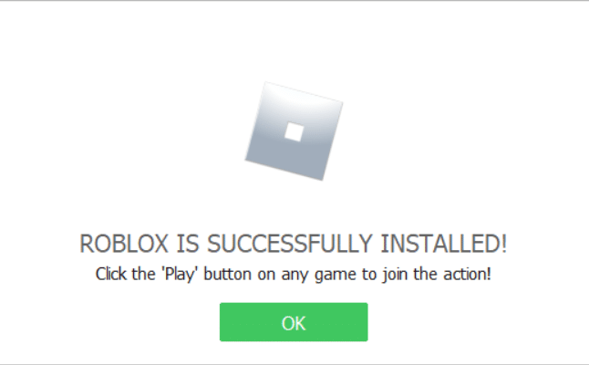 Roblox가 PC에 성공적으로 설치되었습니다.