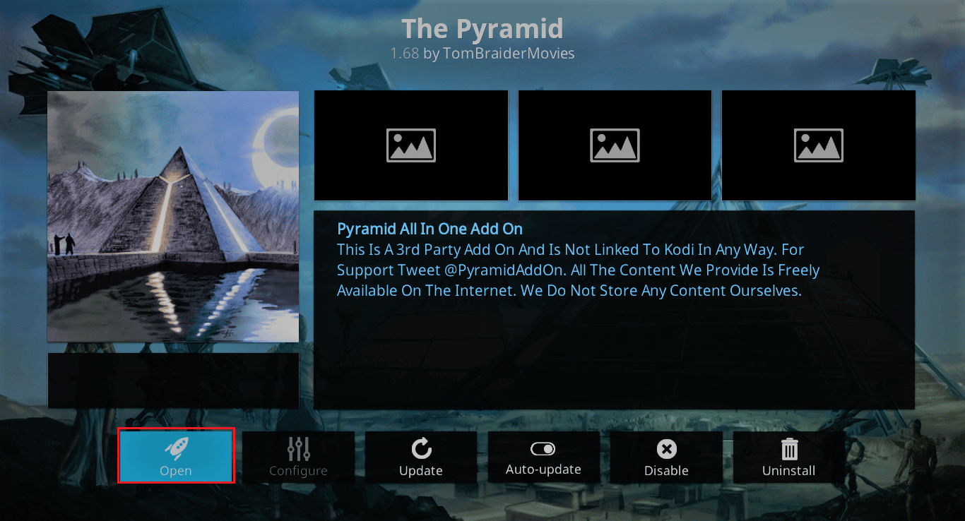 das Pyramid Kodi-Add-on. Beste Add-Ons für 3D-Filme auf Kodi