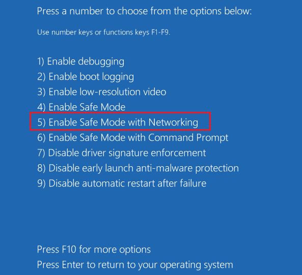 faceți clic pe Activați modul sigur cu rețea. Remediați codul de eroare 118 Steam în Windows 10