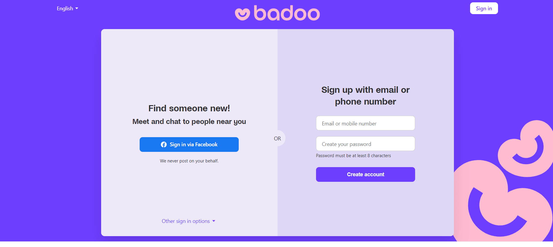 Baddoo. Cum să ștergi un cont Badoo