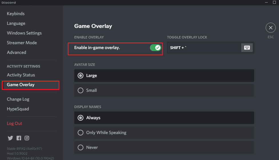 Dezactivați suprapunerea Discord. Remediați mouse-ul Battlefront 2 care nu funcționează în Windows 10