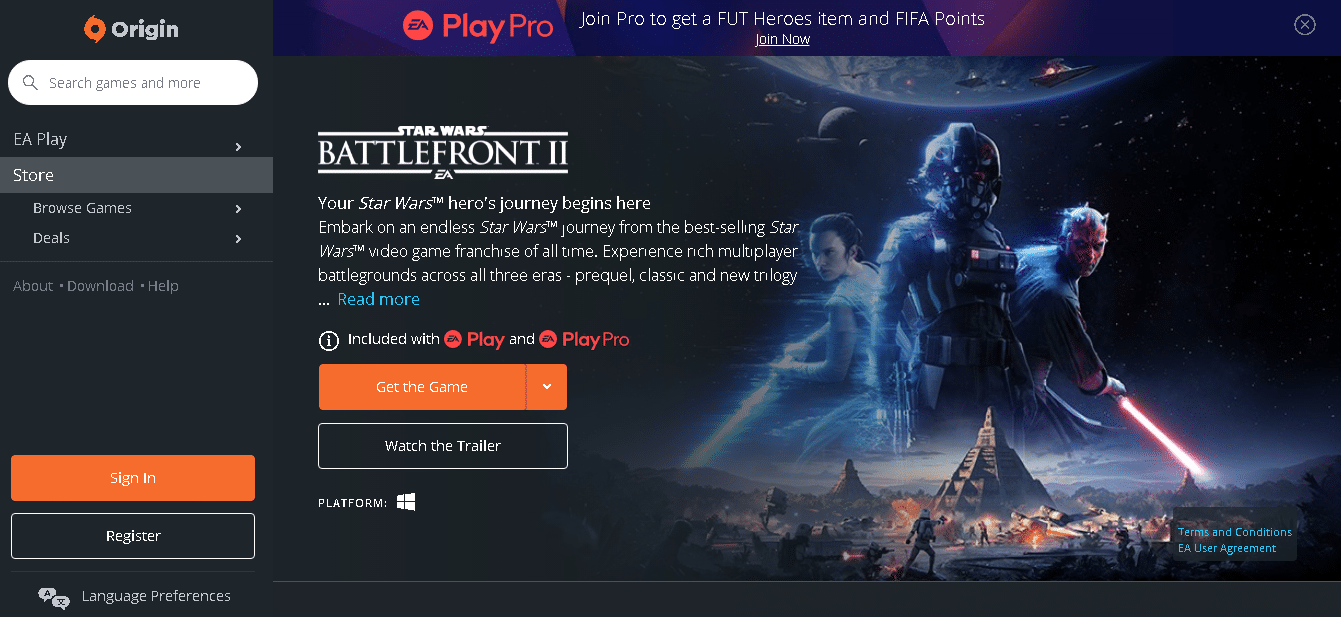 Descărcați jocul. Remediați mouse-ul Battlefront 2 care nu funcționează în Windows 10