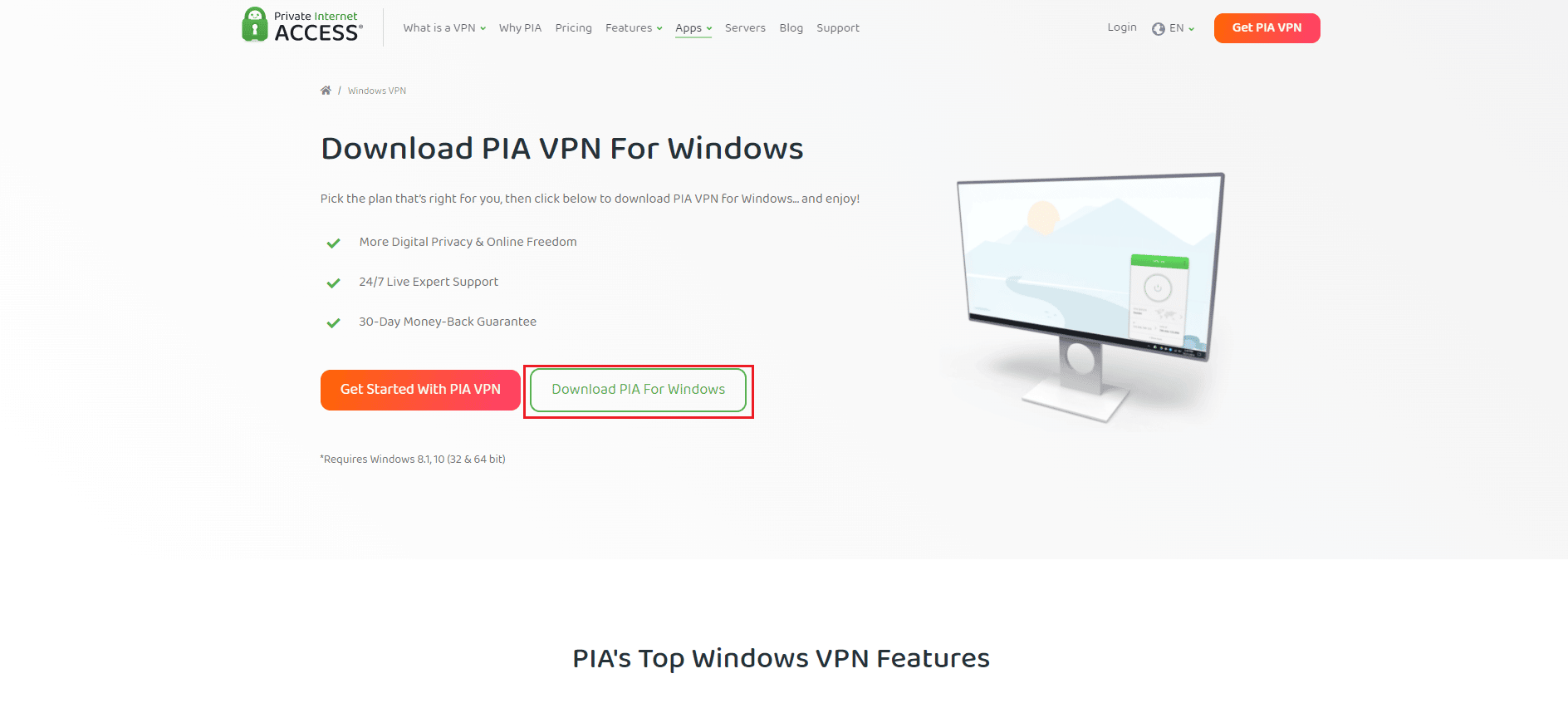 Windows用のpiaをダウンロードしてください。 Windows10でプライベートインターネットアクセスが接続されない問題を修正