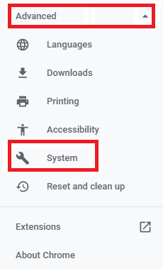 accesați Setările de sistem. Remediați eroarea de redare audio YouTube