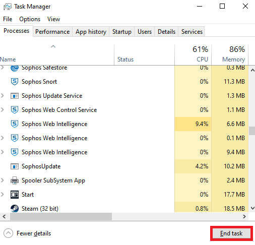 Încheiați sarcina pe Windows 10