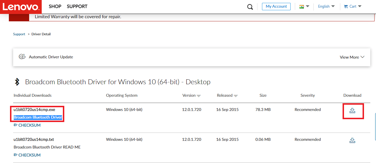 BroadcomBluetoothドライバーを手動でインストールします。 Windows10でのBCM20702A0ドライバーエラーを修正