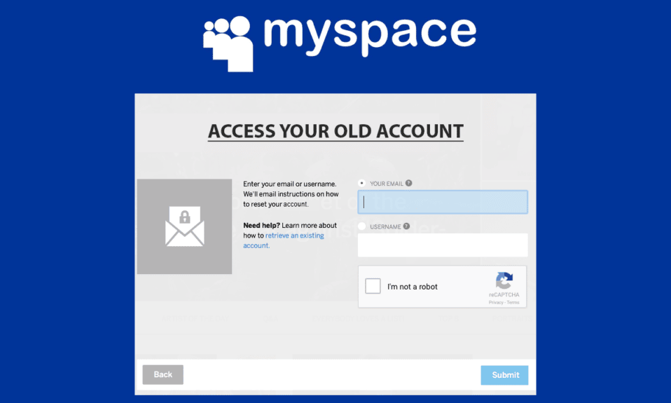 Puteți accesa vechiul dvs. cont Myspace