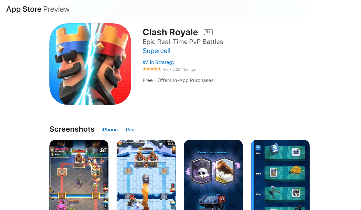 Clash Royale App Store | วิธีดาวน์โหลด Master Royale บน iPhone