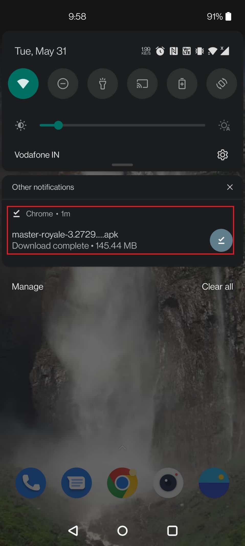 แตะที่ไฟล์ที่ดาวน์โหลดเพื่อติดตั้ง | วิธีดาวน์โหลด Master Royale บน iPhone