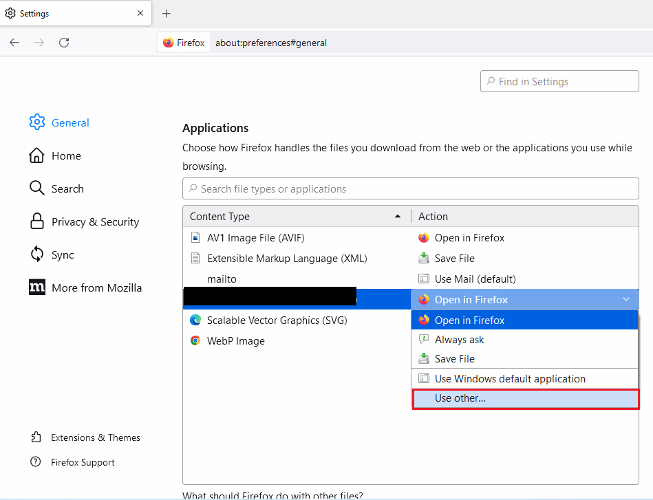 [他を使用]オプションをクリックします。インストール中に発生した問題をNexusModManagerで修正