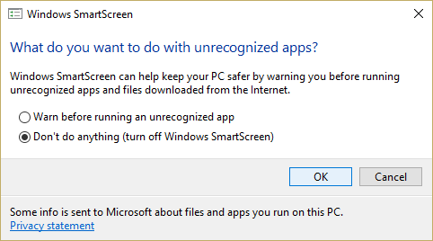 WindowsSmartScreenをオフにする| Windows 10でデータ収集を無効にする(プライバシーを保護する)
