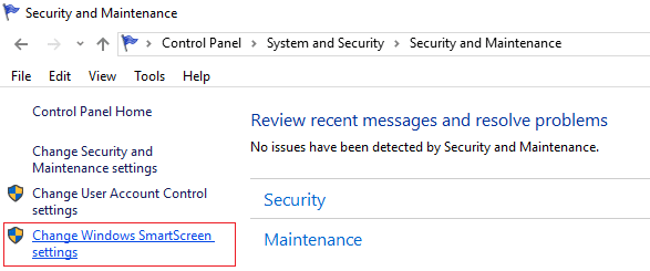WindowsSmartScreen設定を変更する