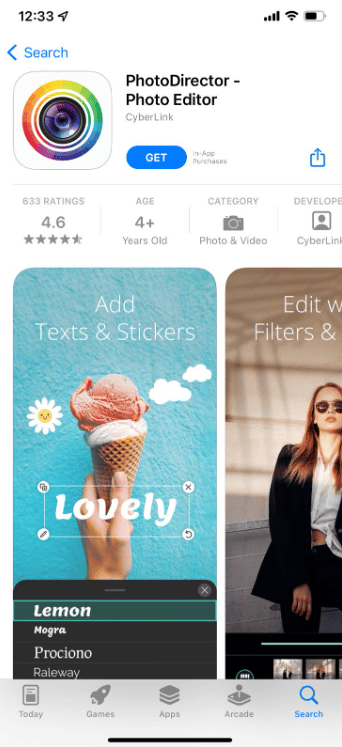 PhotoDirector。 iPhone用の最高の写真のコラージュアプリ
