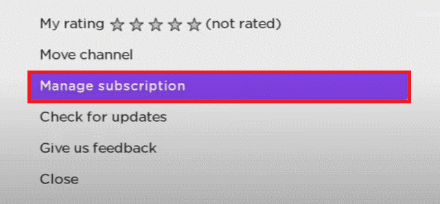 اختر خيار إدارة الاشتراك | كيف يمكنني حذف حساب Hulu