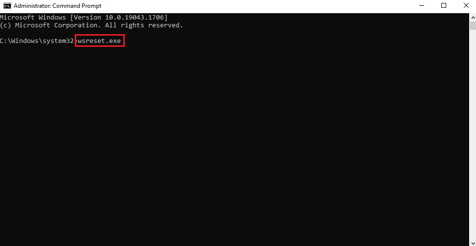 Digite wsreset.exe e pressione enter. Maneiras de corrigir o aplicativo MSI Gaming que não abre