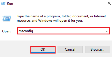 Digite msconfig e clique em ok. Maneiras de corrigir o aplicativo MSI Gaming que não abre