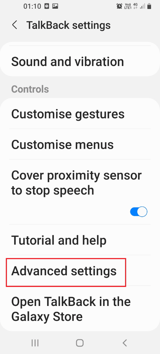 Toca la pestaña Configuración avanzada. Arreglar la carga rápida que no funciona en Android
