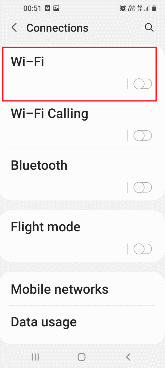 Desactiva la pestaña WiFi. Arreglar la carga rápida que no funciona en Android