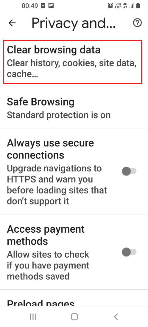 แตะที่แท็บล้างข้อมูลการท่องเว็บ แก้ไข Samsung Internet ช่วยให้เปิดได้ด้วยตัวเอง