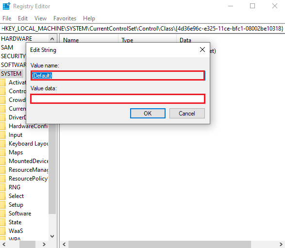 Nombre el valor binario como JackCtrl y configure los datos del valor como FF 82 40 00