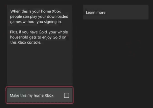 Définir la Xbox comme console "Home"