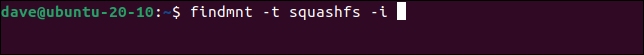 使用 -i invert 选项排除 squashfs 挂载点
