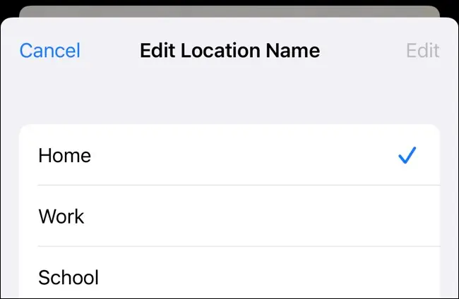 Modifier le nom d'un emplacement dans l'application Localiser d'Apple