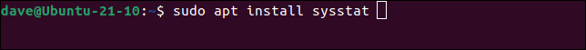 Installieren von sysstat mit apt auf Ubuntu