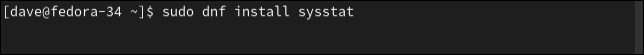 Systat mit dnf auf Fedora installieren