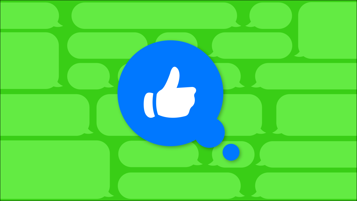 緑の泡に対するiMessageの反応。