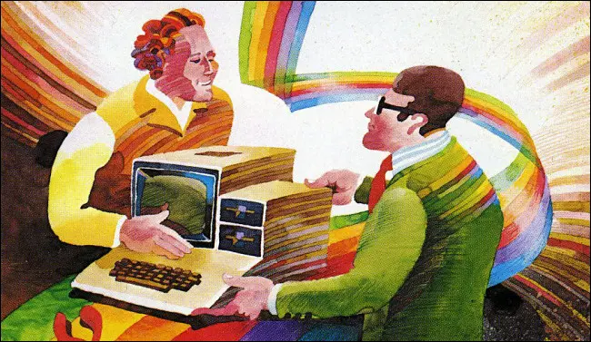 ภาพประกอบ Apple II จากโฆษณาโบราณ