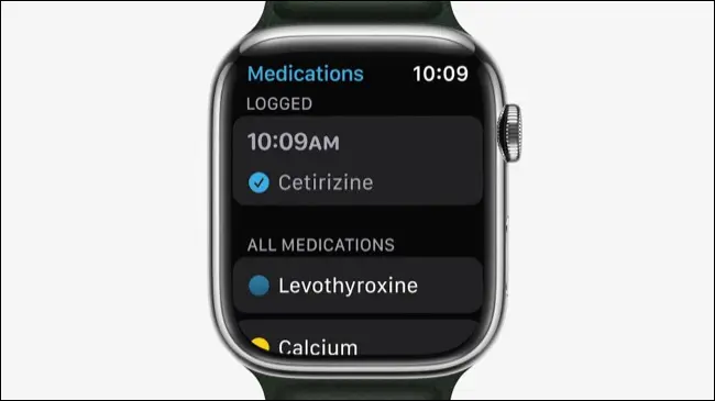แอพ watchOS 9 ยา