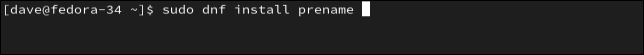 Instalando o prenome no Fedora