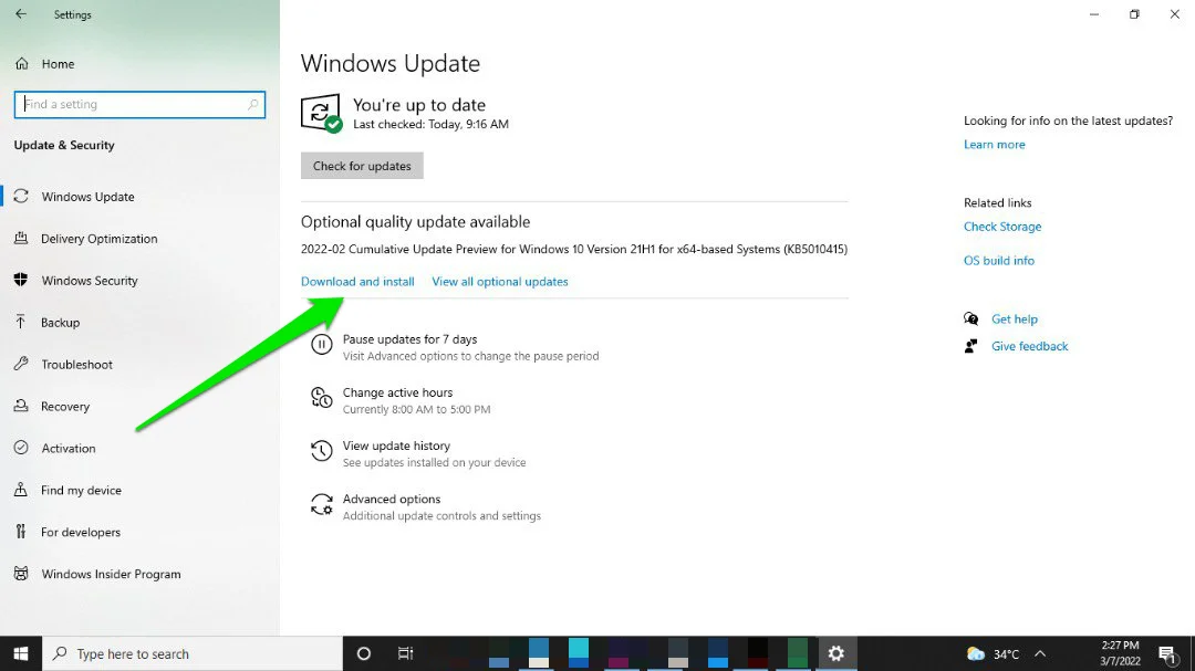 Mettre à jour Windows 10