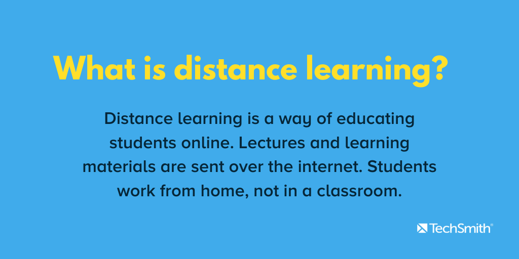 qu'est-ce que l'enseignement à distance