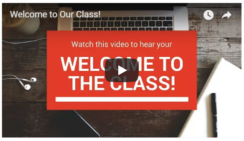 video di benvenuto per corsi online di qualità