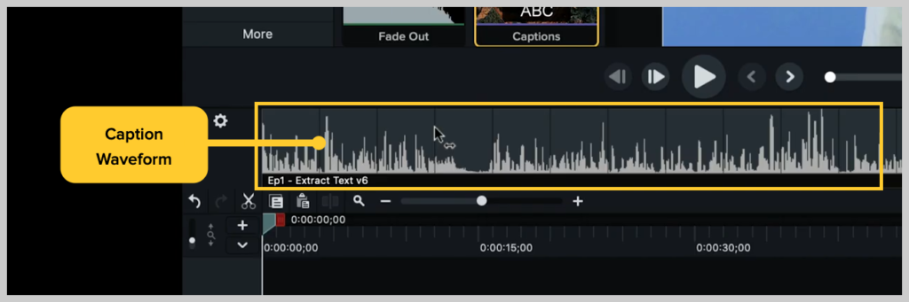 capture d'écran de la façon d'ajouter un sous-titre ou une légende à une vidéo dans camtasia étape 2