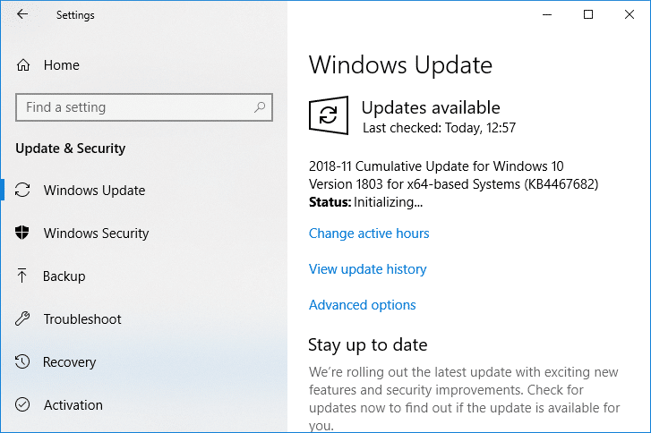 现在手动检查 Windows 更新并安装任何挂起的更新