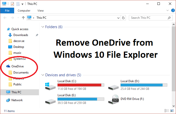 在 Windows 10 PC 上禁用 OneDrive