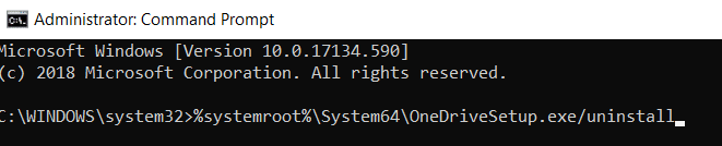 要从 Windows 10 卸载 OneDrive,请使用 CMD | 中的命令。在 Windows 10 PC 上禁用 OneDrive