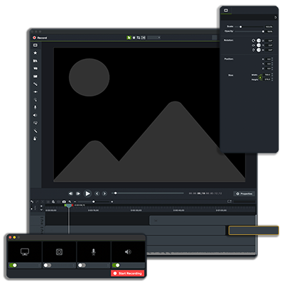 Interface utilisateur Camtasia