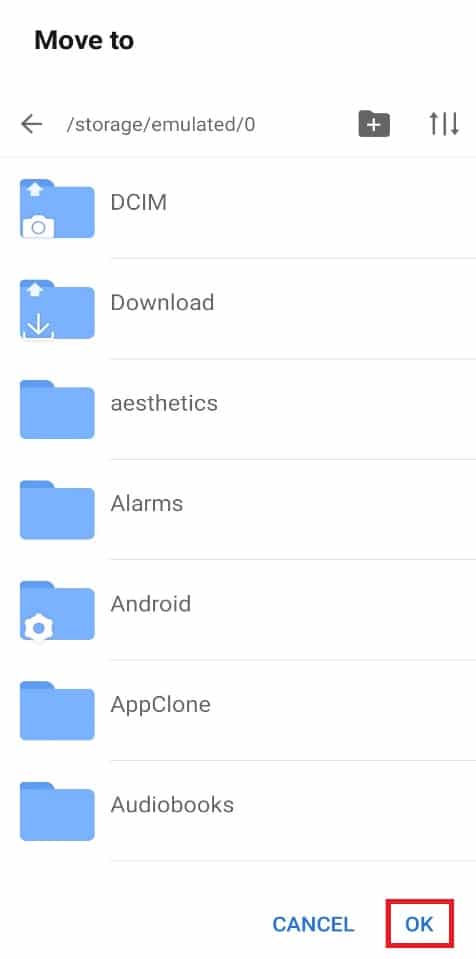 选择文件夹并点击确定。如何在 Android 上使用 .estrongs