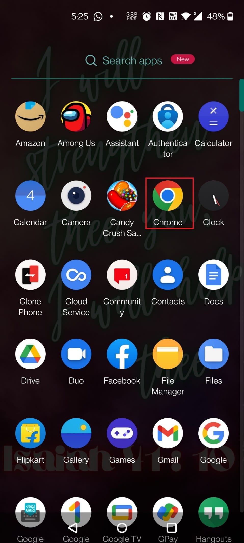 เปิดเบราว์เซอร์ Chrome บนสมาร์ทโฟนของคุณ