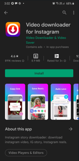 Pengunduh Video untuk Instagram