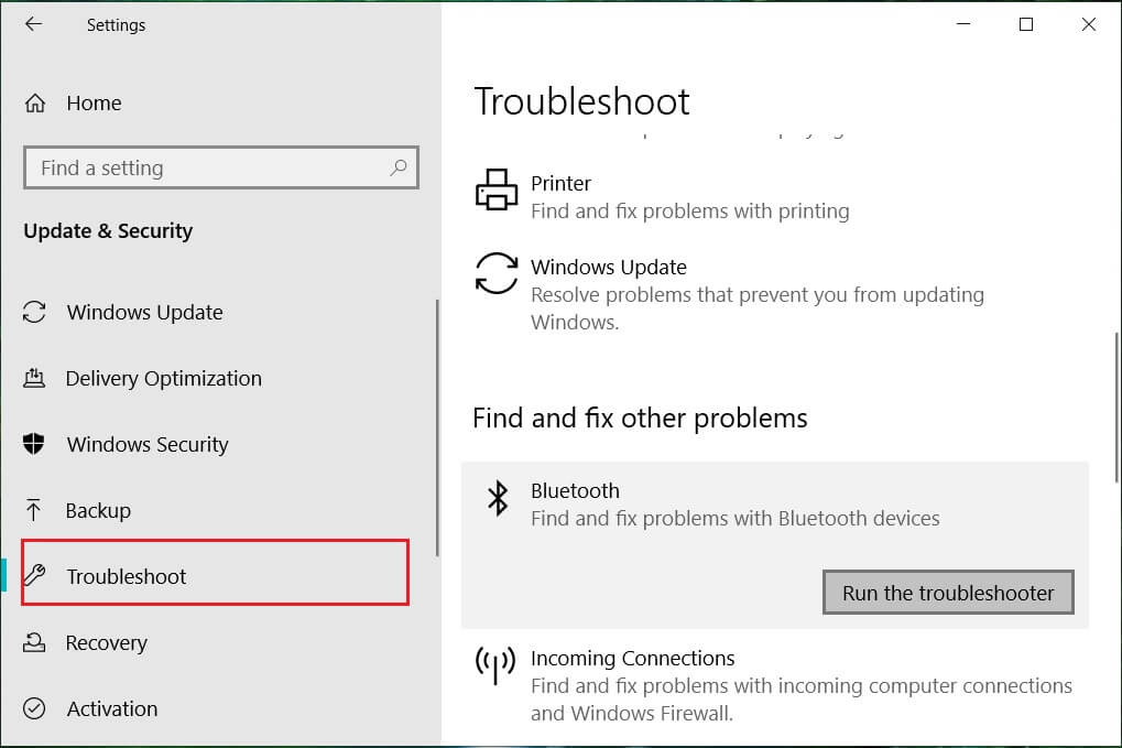 Clique na tela azul e clique em Executar a solução de problemas | Corrigir o erro de tela azul da morte no Windows 10
