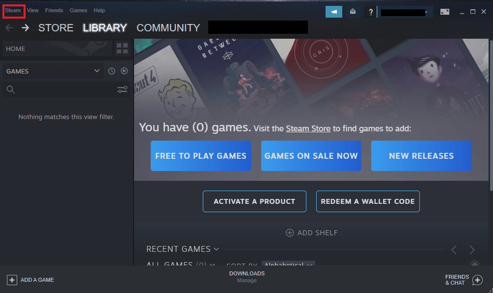 Нажмите на Steam